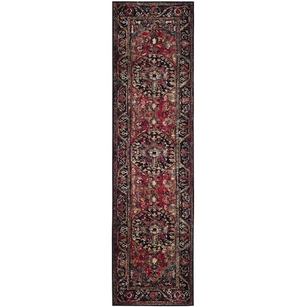 Safavieh Vintage Hamadan Runner Rug, Red and Multicolor 2 ft.3 in. x